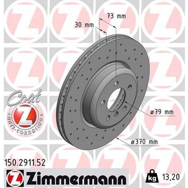 Zimmermann BRAKE DISC - SPORT/COATED 150.2911.52